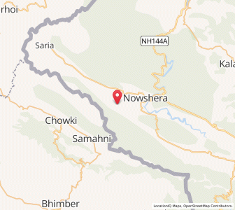 Map of Dhindheka, Kashmir