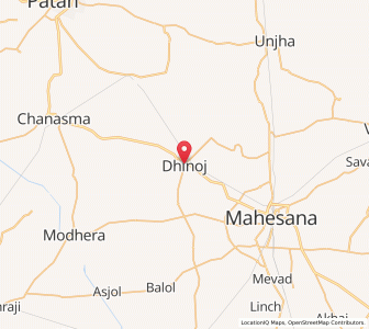 Map of Dhinoj, Gujarat