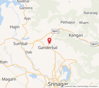 Map of Dhobipur, Kashmir