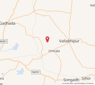 Map of Dhola, Gujarat