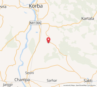 Map of Dhondhatarai, Chhattisgarh