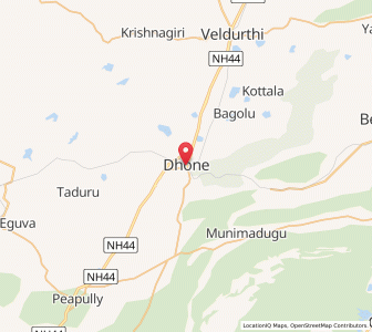 Map of Dhone, Andhra Pradesh