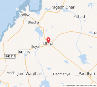 Map of Dhrol, Gujarat