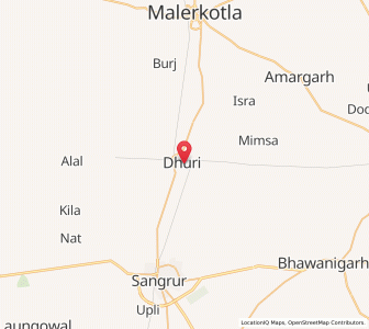 Map of Dhuri, Punjab