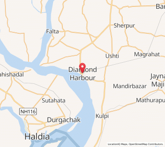 Map of Diamond Harbour, West Bengal