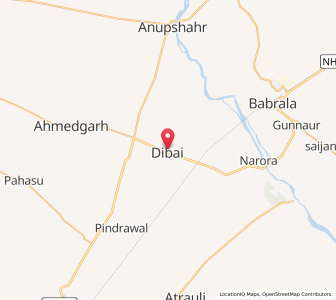 Map of Dibai, Uttar Pradesh