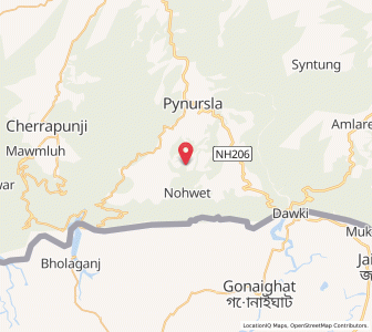 Map of Diengsaw, Meghalaya