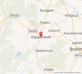 Map of Digapahandi, Odisha