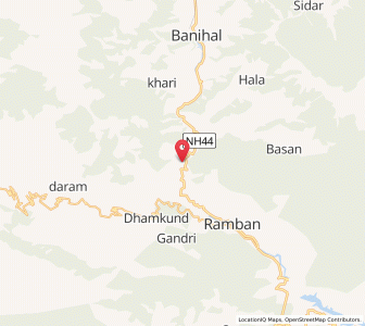 Map of Digdaul, Kashmir
