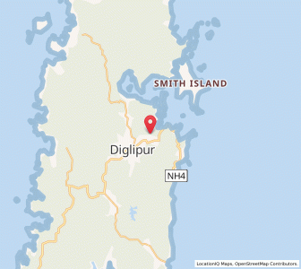 Map of Diglipur, Andaman and Nicobar Islands