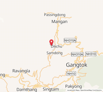 Map of Dikchu, Sikkim