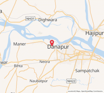 Map of Dinapur Cantonment, Bihar