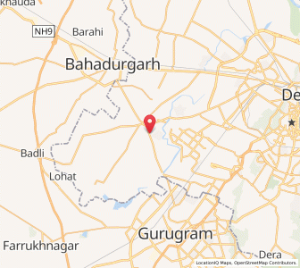 Map of Dindarpur, NCT