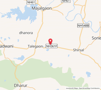 Map of Dindrur, Maharashtra