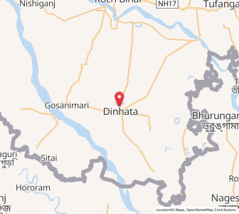 Map of Dinhata, West Bengal