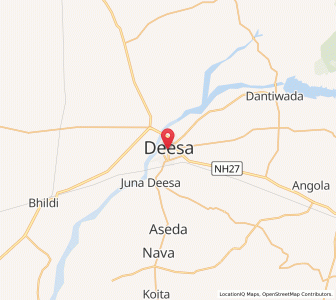 Map of Disa, Gujarat