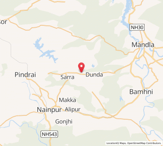 Map of Dithori, Madhya Pradesh