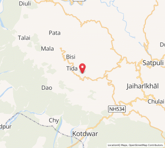 Map of Diula, Uttarakhand