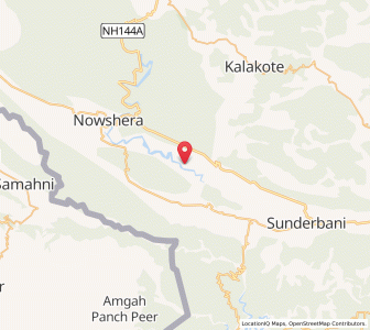 Map of Djera, Kashmir