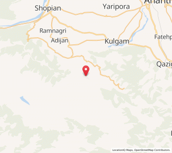 Map of Dob Dabyan, Kashmir