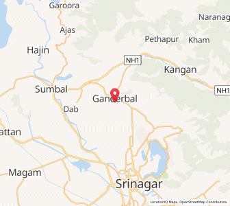 Map of Dodarhama, Kashmir