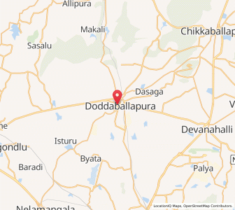 Map of Doddaballapura, Karnataka