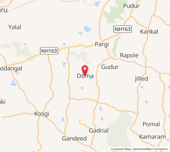 Map of Domah, Andhra Pradesh