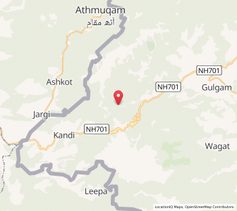 Map of Donari, Kashmir