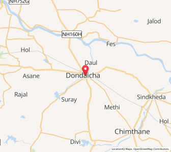 Map of Dondaicha, Maharashtra