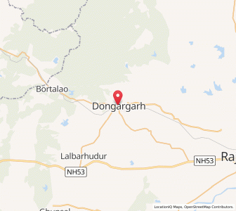 Map of Dongargarh, Chhattisgarh