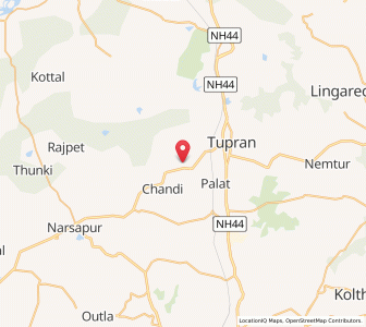 Map of Donti, Andhra Pradesh
