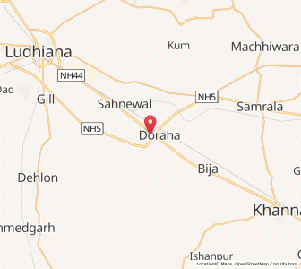 Map of Doraha, Punjab