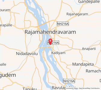 Map of Dowlaiswaram, Andhra Pradesh