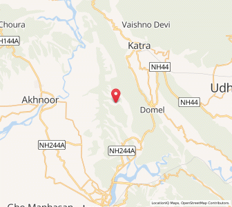 Map of Drabi, Kashmir
