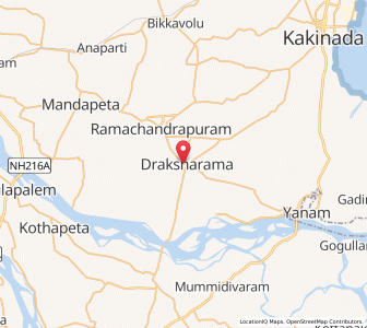 Map of Draksharama, Andhra Pradesh