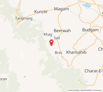 Map of Drang, Kashmir