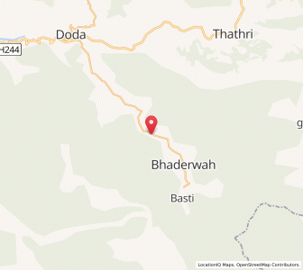 Map of Dranga, Kashmir
