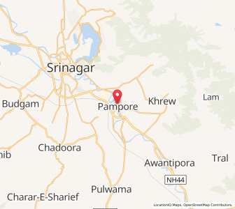 Map of Drangabal, Kashmir