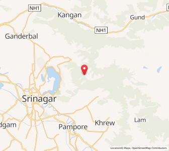 Map of Draphom, Kashmir