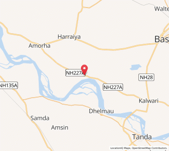Map of Dubaulia, Uttar Pradesh