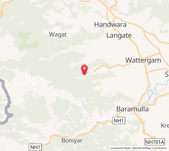 Map of Duinwar, Kashmir