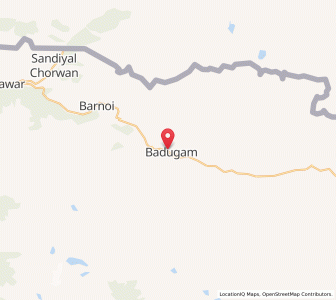 Map of Dukar, Kashmir