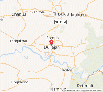 Map of Duliajan, Assam