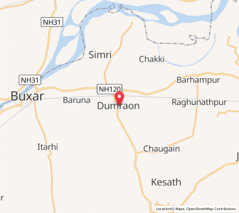 Map of Dumraon, Bihar