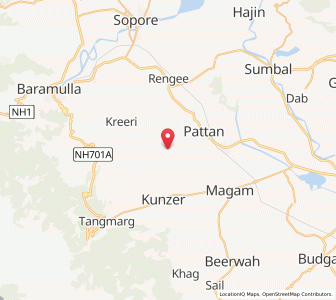 Map of Dundor, Kashmir