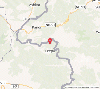 Map of Duni Pathra, Kashmir