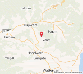 Map of Dunwar, Kashmir