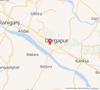 Map of Durgapur, West Bengal