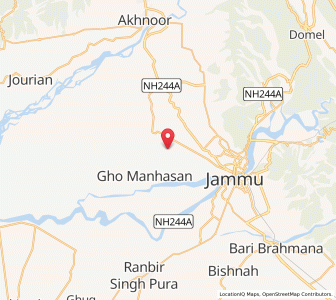 Map of Durgo Chak, Kashmir