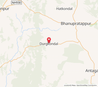 Map of Durgu Kondal, Chhattisgarh